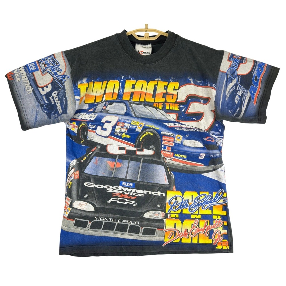 Vintage‎ Chase Authentics Dale Earnhardt Two Faces AOP T-Shirt Mens L USA